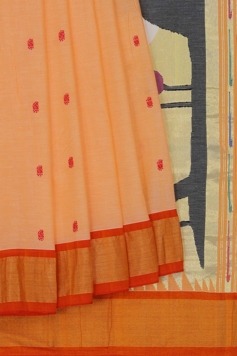 Image of Paithani Peach Saree